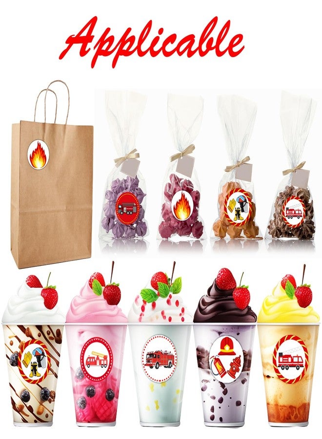 CupaPlay 500PCS Fire Truck Roll Stickers Fire Truck/Fire Car/Fireman Birthday Party Favors Jar Containers Letter DIY Sticker Labels Decals - Image 4